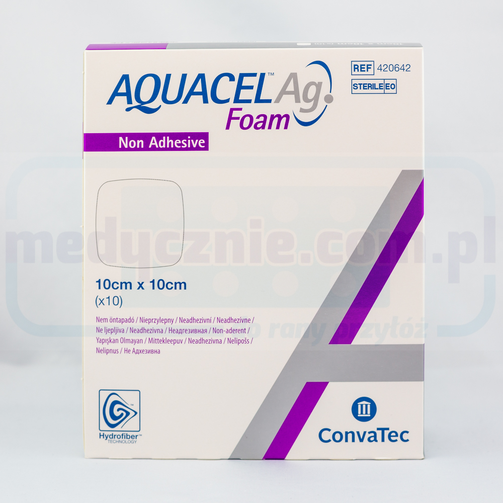 Aquacel Foam Ag Non Adhesive 10*10cm многопластова пенопластова превръзка 1бр.