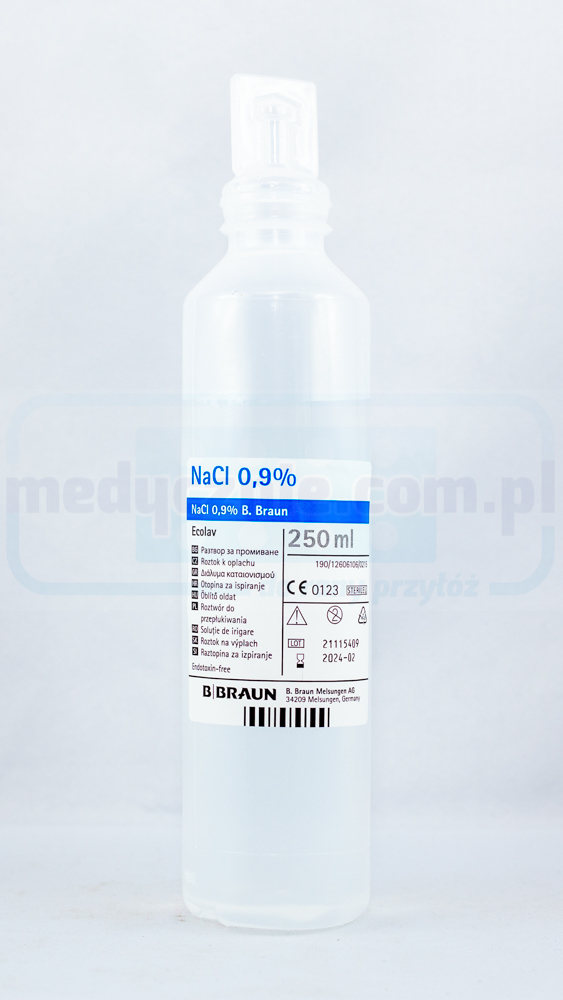 NaCL 0,9% физиологичен разтвор 250ml Ecolav