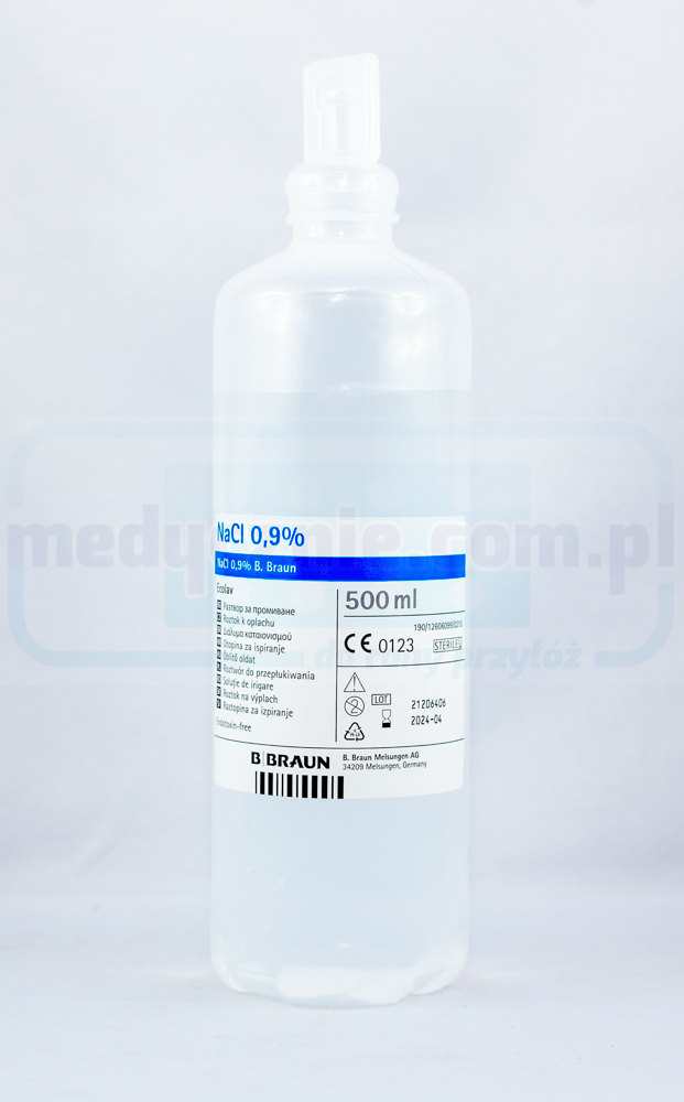 Физиологичен разтвор NaCL 0,9% 500 ml Ecolav