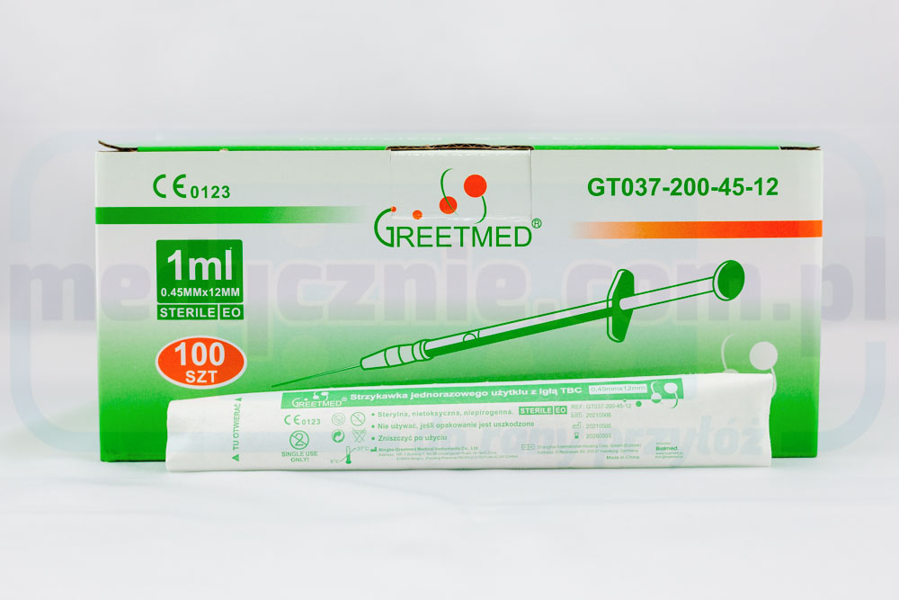 Стерилни спринцовки h.u. 100бр. 1ml 0.45* 12 с игла TBC