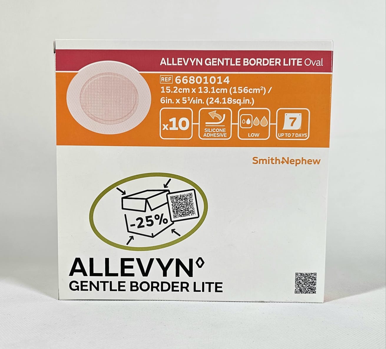 Allevyn Gentle Border Lite Oval 15.2* 13.1cm 1бр
