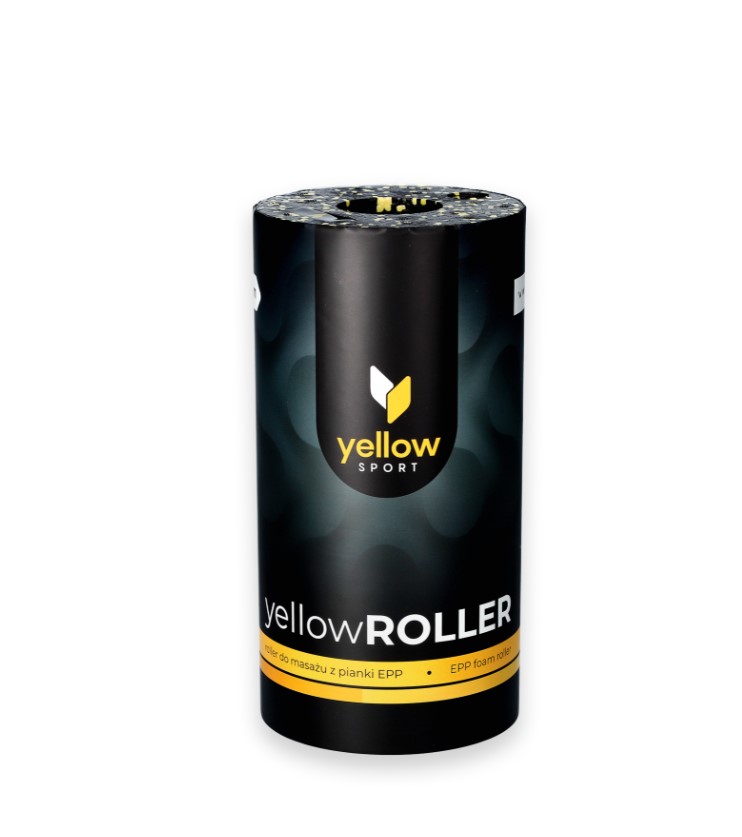 YellowROLLER масажен валяк черен и жълт 30 см