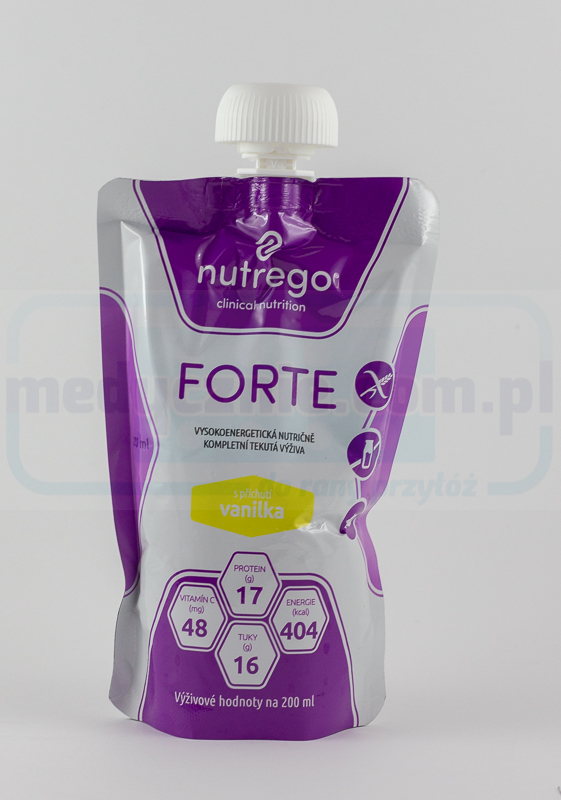 Nutrego Forte 12x200 ml Ванилия висококалорична, високопротеинова диета