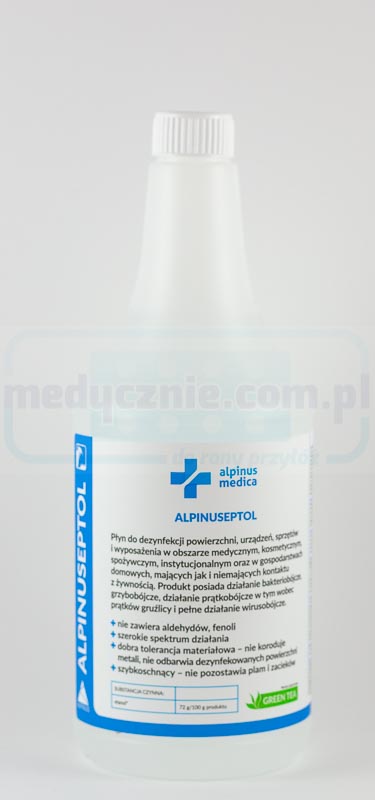 Alpinuseptol Зелен чай 1L с помпа за дезинфекция на повърхности