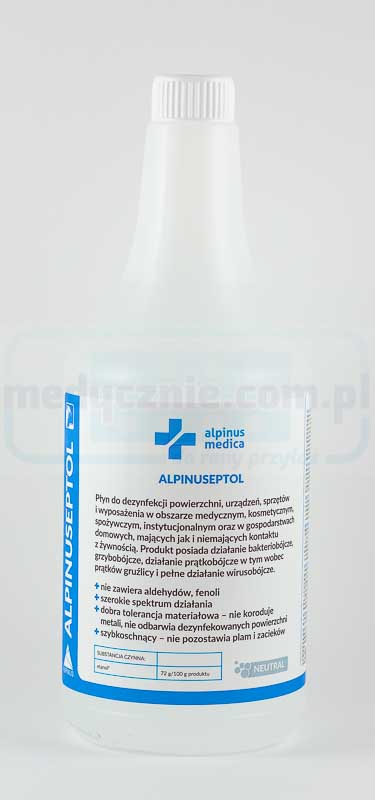 Alpinuseptol Neutral 1L с помпа за дезинфекция на повърхности