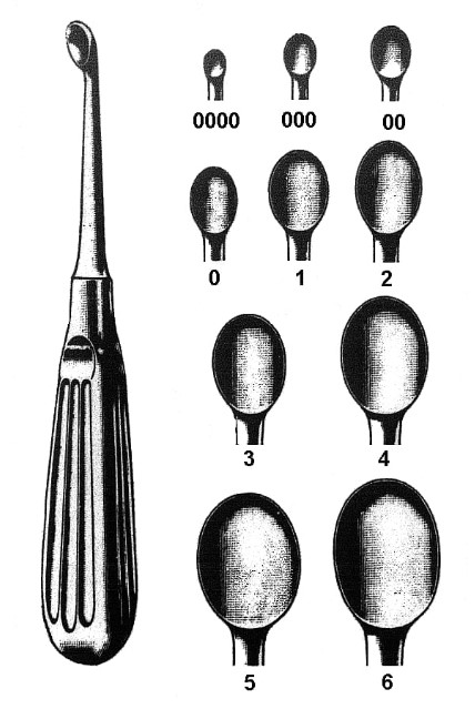Костна лъжица тип Volkmann 0000 2 мм