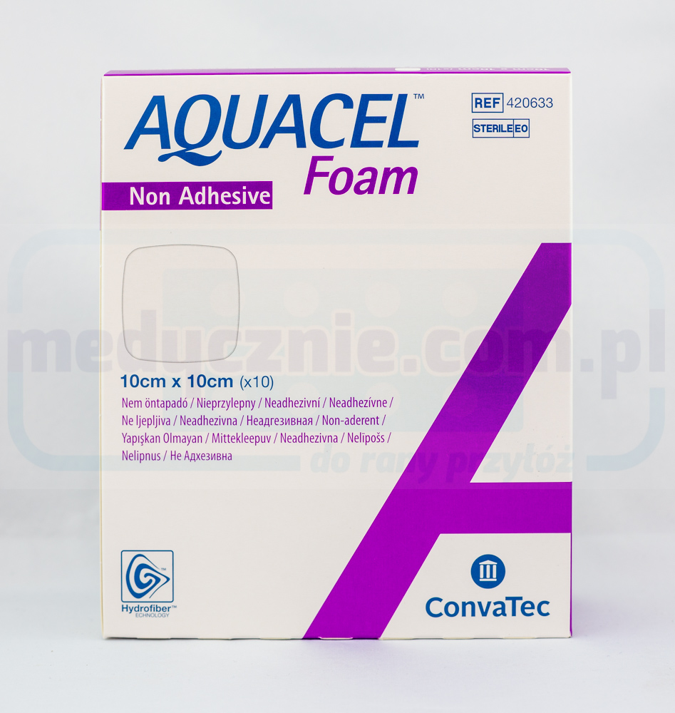 Aquacel пяна без лепило 10*10cm многопластова пяна превръзка 1бр