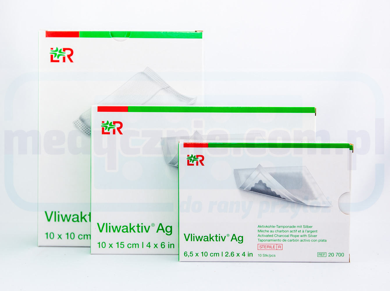 Vliwaktiv AG 6.5*10cm TAMPONADA превръзка с активен въглен и сребро 1бр