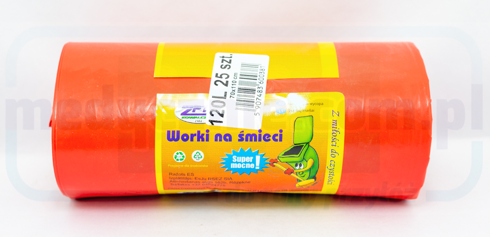 Торби за боклук 120L 25pcs червени