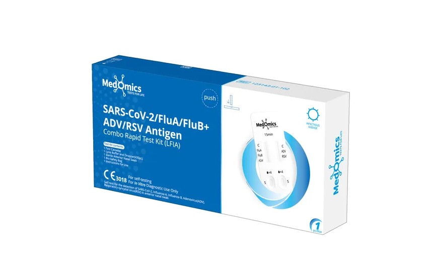 COVID-19 SARS-CoV-2/FluA/FluB+ADV/RSV антигенен тест (LFIA) 1бр.