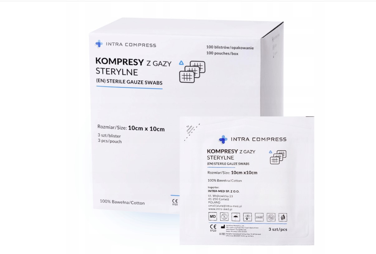 Стерилен газов компрес 10*10cm a'3pc-100pcs 17N 8W - Изображение 2