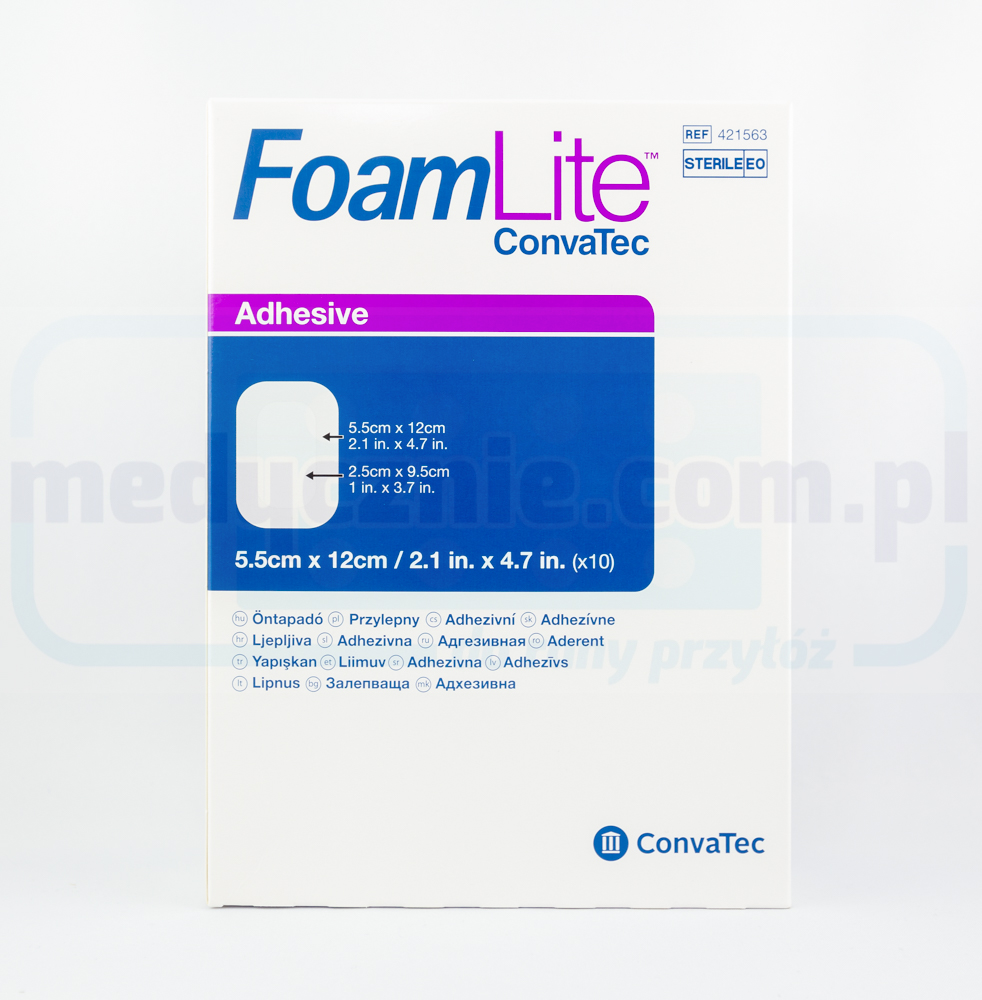 Aquacel Foam Lite 5.5*12cm многопластова пенопластова превръзка 1бр.