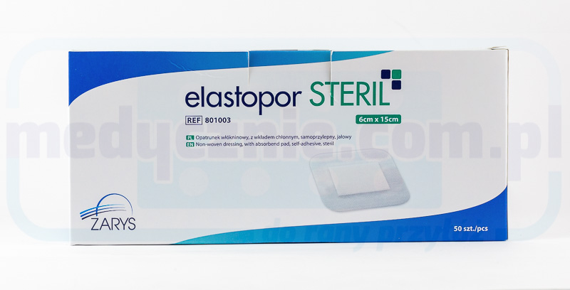 Превръзка с абсорбираща вложка ELASTOPOR Steril 6* 15см 25 бр.