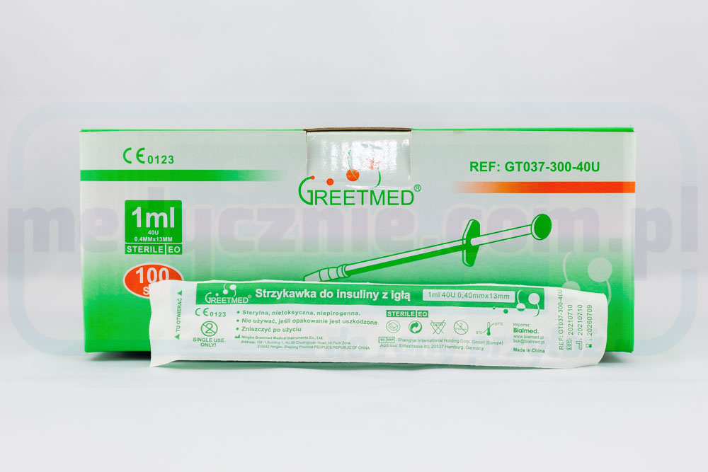 Стерилни спринцовки h.u. 100бр. 1ml 0.40* 13 U40 инсулинови спринцовки с игла