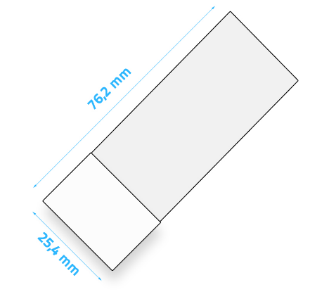 Микроскопски предметни стъкла с матово поле 76 x 26 x 1mm 50pcs